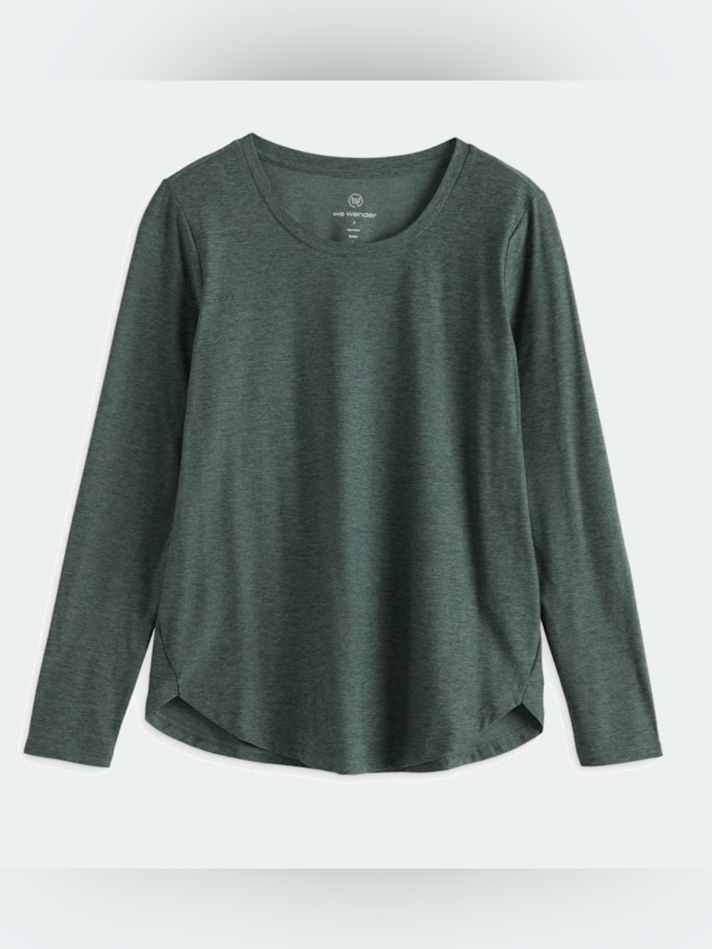 We Wander We Flex Women's Long Sleeve Tulip Hem Performance Top